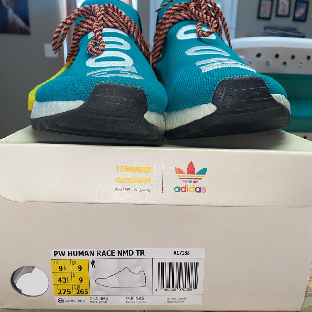 Adidas Human Race NMD Pharrell Sun Glow Men size 9.5 - Picture 6 of 15